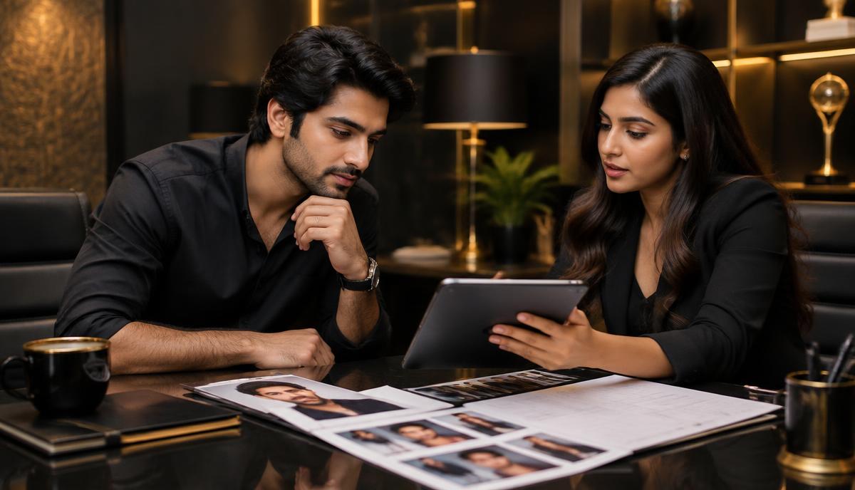 Dream Capture India coordinator candidate profile, photos और casting instructions review करती हुई