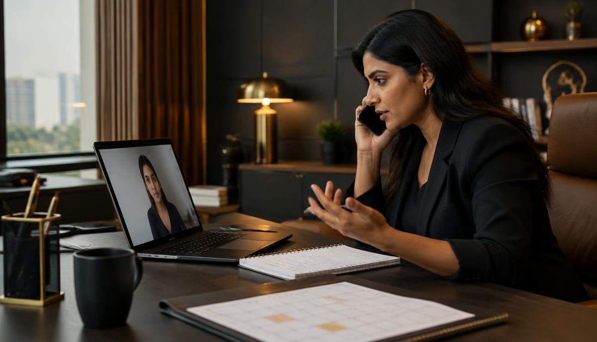 Casting coordinator Indian performer को deadline, next steps और requirements स्पष्ट रूप से communicate करते हुए